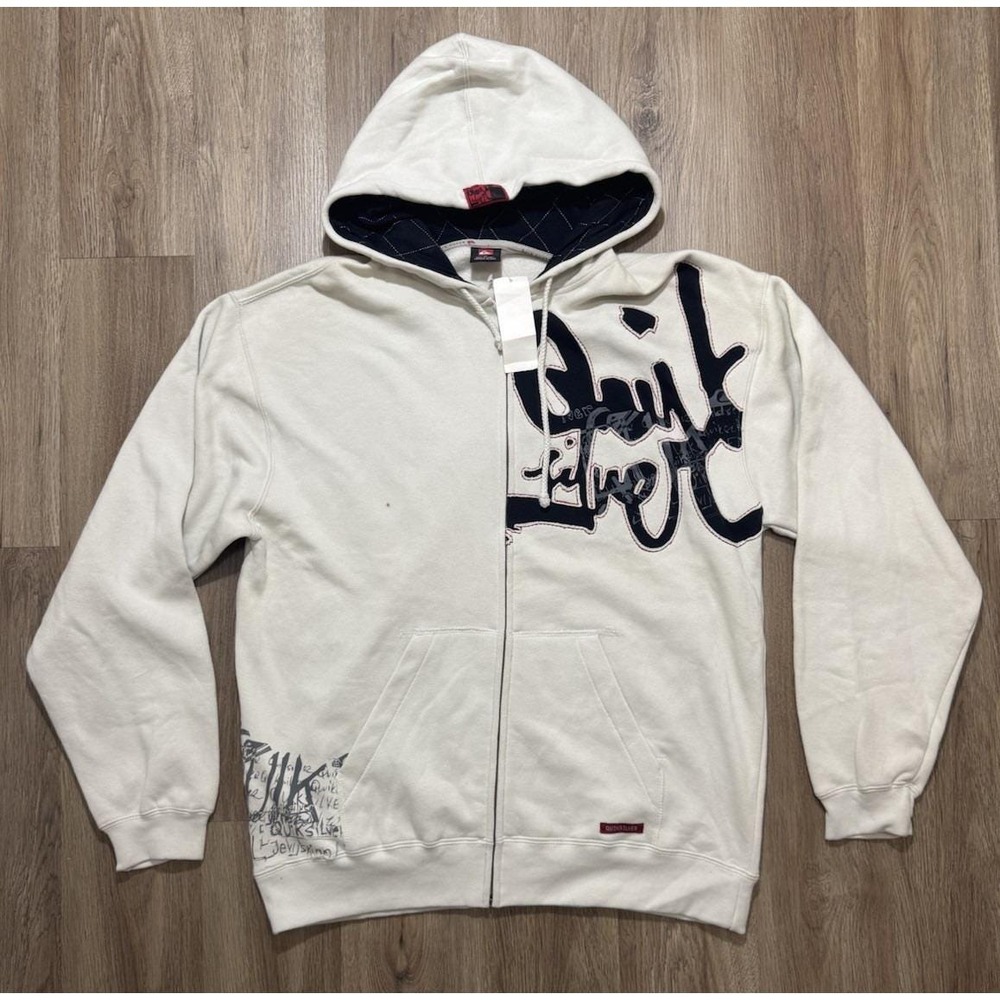 Y2K Quicksilver Surfing Full Zip‎ Hoodie Size M